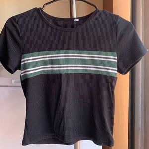 Pacsun Striped Black Tee
